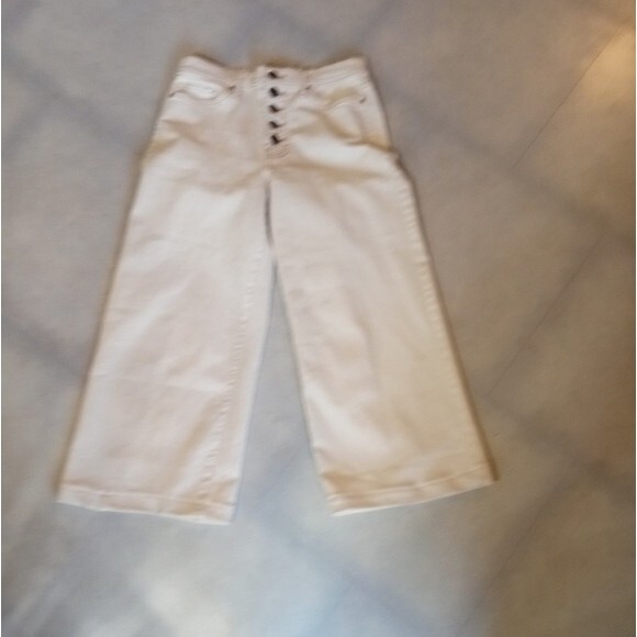 Wide Leg High Waist cropped pants sz 6 - Picture 2 of 6